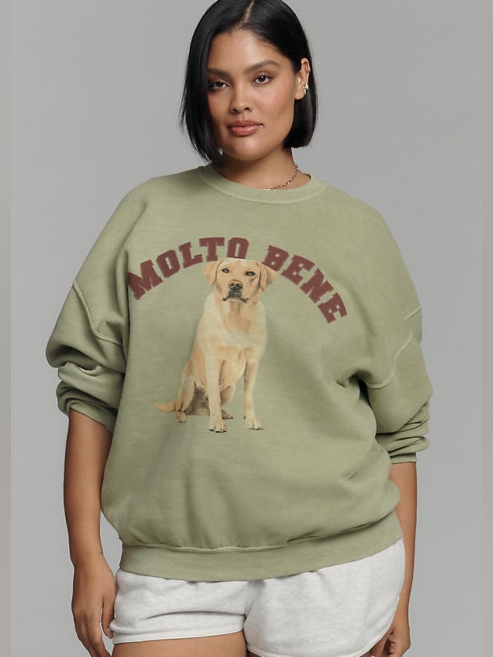 NWT Anthropologie Graphic Dog Sweatshirt XS